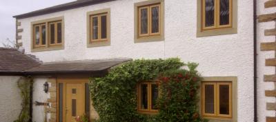 Irish Oak PVC-u Windows With Equal Glass Lines