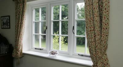 Georgian Style Window With External Astragal Bars And Period Handles