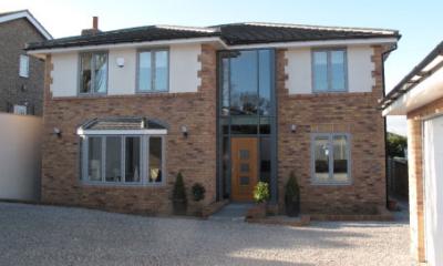 Contemporary grey aluminium installation