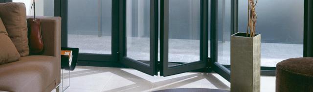 Black PVC-u bi-fold doors