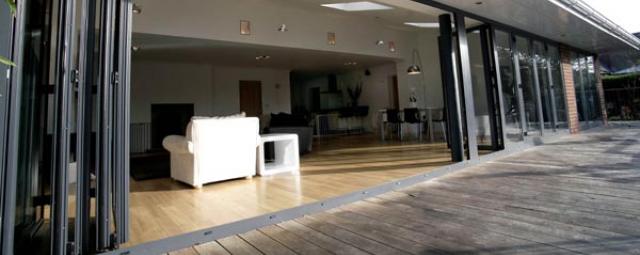 Powder coated aluminium multi-fold doors