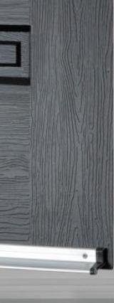 Grey composite door close up