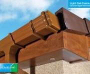 Light oak roof-line with ogee gutter