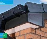 Black roof-line with ogee gutter